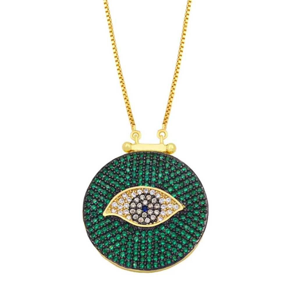 Green Evil Eye Pendant 🧿